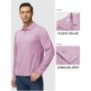 imageTACVASEN Mens Polo Shirts Long Sleeve Quick Dry Shirt Performance Tactical Shirts Golf Shirt Casual Outdoor Work ShirtApinkpurple