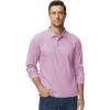 imageTACVASEN Mens Polo Shirts Long Sleeve Quick Dry Shirt Performance Tactical Shirts Golf Shirt Casual Outdoor Work ShirtApinkpurple