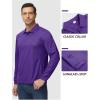 imageTACVASEN Mens Polo Shirts Long Sleeve Quick Dry Shirt Performance Tactical Shirts Golf Shirt Casual Outdoor Work ShirtApurple