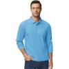 imageTACVASEN Mens Polo Shirts Long Sleeve Quick Dry Shirt Performance Tactical Shirts Golf Shirt Casual Outdoor Work ShirtAsky Blue
