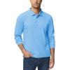 imageTACVASEN Mens Polo Shirts Long Sleeve Quick Dry Shirt Performance Tactical Shirts Golf Shirt Casual Outdoor Work ShirtAsky Blue