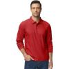 imageTACVASEN Mens Polo Shirts Long Sleeve Quick Dry Shirt Performance Tactical Shirts Golf Shirt Casual Outdoor Work ShirtAtomato Red