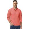imageTACVASEN Mens Polo Shirts Long Sleeve Quick Dry Shirt Performance Tactical Shirts Golf Shirt Casual Outdoor Work ShirtAwatermelon Red