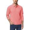imageTACVASEN Mens Polo Shirts Long Sleeve Quick Dry Shirt Performance Tactical Shirts Golf Shirt Casual Outdoor Work ShirtAwatermelon Red