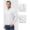 imageTACVASEN Mens Polo Shirts Long Sleeve Quick Dry Shirt Performance Tactical Shirts Golf Shirt Casual Outdoor Work ShirtAwhite
