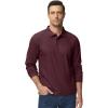 imageTACVASEN Mens Polo Shirts Long Sleeve Quick Dry Shirt Performance Tactical Shirts Golf Shirt Casual Outdoor Work ShirtAwine Red