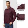 imageTACVASEN Mens Polo Shirts Long Sleeve Quick Dry Shirt Performance Tactical Shirts Golf Shirt Casual Outdoor Work ShirtAwine Red