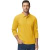 imageTACVASEN Mens Polo Shirts Long Sleeve Quick Dry Shirt Performance Tactical Shirts Golf Shirt Casual Outdoor Work ShirtAyellow