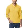 imageTACVASEN Mens Polo Shirts Long Sleeve Quick Dry Shirt Performance Tactical Shirts Golf Shirt Casual Outdoor Work ShirtAyellow