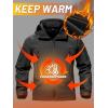 imageTACVASEN Mens Special Ops Military Tactical Rain Jackets Winter Warm Fleece Softshell Hooded Raincoat SnowboardBlack