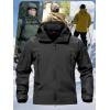 imageTACVASEN Mens Special Ops Military Tactical Rain Jackets Winter Warm Fleece Softshell Hooded Raincoat SnowboardBlack