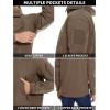 imageTACVASEN Mens Special Ops Military Tactical Rain Jackets Winter Warm Fleece Softshell Hooded Raincoat SnowboardCoffee