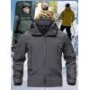 imageTACVASEN Mens Special Ops Military Tactical Rain Jackets Winter Warm Fleece Softshell Hooded Raincoat SnowboardGray