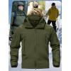 imageTACVASEN Mens Special Ops Military Tactical Rain Jackets Winter Warm Fleece Softshell Hooded Raincoat SnowboardGreen