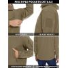 imageTACVASEN Mens Special Ops Military Tactical Rain Jackets Winter Warm Fleece Softshell Hooded Raincoat SnowboardKhaki