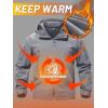 imageTACVASEN Mens Special Ops Military Tactical Rain Jackets Winter Warm Fleece Softshell Hooded Raincoat SnowboardLight Grey