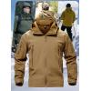 imageTACVASEN Mens Special Ops Military Tactical Rain Jackets Winter Warm Fleece Softshell Hooded Raincoat SnowboardSand