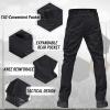 imageTACVASEN Mens Tactical Pants 9 Pockets Cargo Hiking Pants Lightweight Work Pants for Men Construction Water ResistantBlack