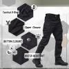 imageTACVASEN Mens Tactical Pants 9 Pockets Cargo Hiking Pants Lightweight Work Pants for Men Construction Water ResistantBlack