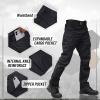 imageTACVASEN Mens Tactical Pants 9 Pockets Cargo Hiking Pants Lightweight Work Pants for Men Construction Water ResistantBlack