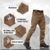 imageTACVASEN Mens Tactical Pants 9 Pockets Cargo Hiking Pants Lightweight Work Pants for Men Construction Water ResistantBrown