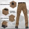 imageTACVASEN Mens Tactical Pants 9 Pockets Cargo Hiking Pants Lightweight Work Pants for Men Construction Water ResistantBrown