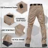 imageTACVASEN Mens Tactical Pants 9 Pockets Cargo Hiking Pants Lightweight Work Pants for Men Construction Water ResistantKhaki