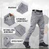 imageTACVASEN Mens Tactical Pants 9 Pockets Cargo Hiking Pants Lightweight Work Pants for Men Construction Water ResistantLight Grey