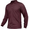 imageTACVASEN Mens Polo Shirts Long Sleeve Quick Dry Shirt Performance Tactical Shirts Golf Shirt Casual Outdoor Work ShirtAwine Red