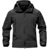 imageTACVASEN Mens Special Ops Military Tactical Rain Jackets Winter Warm Fleece Softshell Hooded Raincoat SnowboardBlack