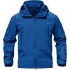 imageTACVASEN Mens Special Ops Military Tactical Rain Jackets Winter Warm Fleece Softshell Hooded Raincoat SnowboardBlue