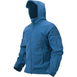 imageTACVASEN Mens Fleece Jacket Full Zip Tactical Hoodies Winter Coats Windproof Hoodies Warm HuntingBlue Green