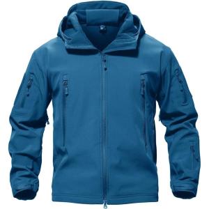 imageTACVASEN Mens Special Ops Military Tactical Rain Jackets Winter Warm Fleece Softshell Hooded Raincoat SnowboardBluegreen