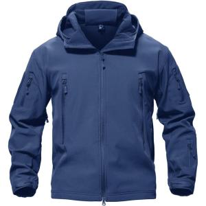 imageTACVASEN Mens Special Ops Military Tactical Rain Jackets Winter Warm Fleece Softshell Hooded Raincoat SnowboardRoyal Blue