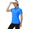 imageTACVASEN Womens Golf Polo Shirts Short Sleeve UPF 50 Sun Protection Golf Shirts for Women Quick Dry Collared PolosAzure