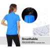 imageTACVASEN Womens Golf Polo Shirts Short Sleeve UPF 50 Sun Protection Golf Shirts for Women Quick Dry Collared PolosAzure