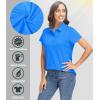 imageTACVASEN Womens Golf Polo Shirts Short Sleeve UPF 50 Sun Protection Golf Shirts for Women Quick Dry Collared PolosAzure