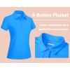 imageTACVASEN Womens Golf Polo Shirts Short Sleeve UPF 50 Sun Protection Golf Shirts for Women Quick Dry Collared PolosAzure