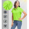 imageTACVASEN Womens Golf Polo Shirts Short Sleeve UPF 50 Sun Protection Golf Shirts for Women Quick Dry Collared PolosBright Green
