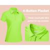 imageTACVASEN Womens Golf Polo Shirts Short Sleeve UPF 50 Sun Protection Golf Shirts for Women Quick Dry Collared PolosBright Green