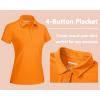 imageTACVASEN Womens Golf Polo Shirts Short Sleeve UPF 50 Sun Protection Golf Shirts for Women Quick Dry Collared PolosBright Orange