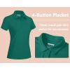 imageTACVASEN Womens Golf Polo Shirts Short Sleeve UPF 50 Sun Protection Golf Shirts for Women Quick Dry Collared PolosEgreen