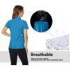 imageTACVASEN Womens Golf Polo Shirts Short Sleeve UPF 50 Sun Protection Golf Shirts for Women Quick Dry Collared PolosGreen Blue