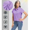imageTACVASEN Womens Golf Polo Shirts Short Sleeve UPF 50 Sun Protection Golf Shirts for Women Quick Dry Collared PolosLight Purple
