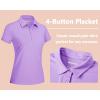 imageTACVASEN Womens Golf Polo Shirts Short Sleeve UPF 50 Sun Protection Golf Shirts for Women Quick Dry Collared PolosLight Purple