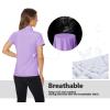 imageTACVASEN Womens Golf Polo Shirts Short Sleeve UPF 50 Sun Protection Golf Shirts for Women Quick Dry Collared PolosLight Purple