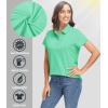 imageTACVASEN Womens Golf Polo Shirts Short Sleeve UPF 50 Sun Protection Golf Shirts for Women Quick Dry Collared PolosMint Green