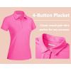 imageTACVASEN Womens Golf Polo Shirts Short Sleeve UPF 50 Sun Protection Golf Shirts for Women Quick Dry Collared PolosRose Red