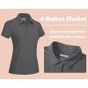 imageTACVASEN Womens Golf Polo Shirts Short Sleeve UPF 50 Sun Protection Golf Shirts for Women Quick Dry Collared PolosSea Grey