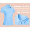 imageTACVASEN Womens Golf Polo Shirts Short Sleeve UPF 50 Sun Protection Golf Shirts for Women Quick Dry Collared PolosWaterfall Blue